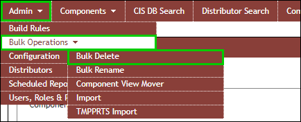 Admin > Bulk Operations > Bulk Delete