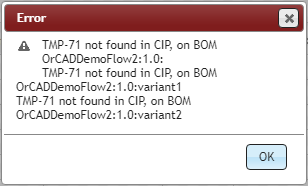 BOM Import - Design Part Not Found in CIP