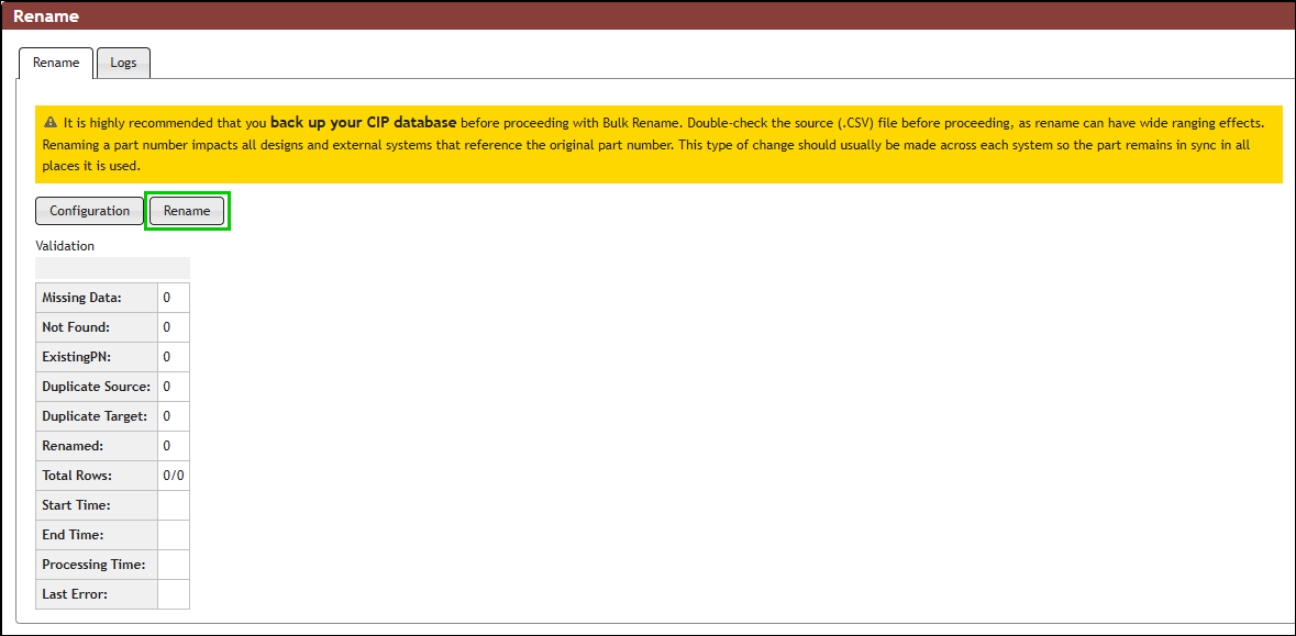 Rename After Configuration