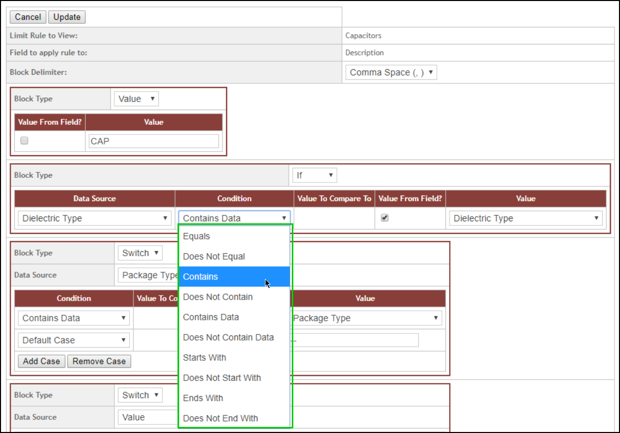 Build Rule If Block&nbsp;