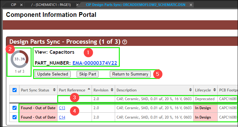 Design Parts Sync - Sync View