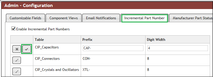 Edit Capacitors Auto Part Numbering Scheme&nbsp;