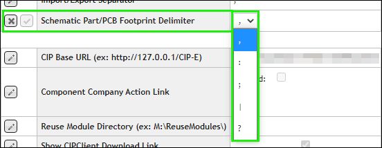 Configuring Schematic Part/PCB Footprint Delimiter